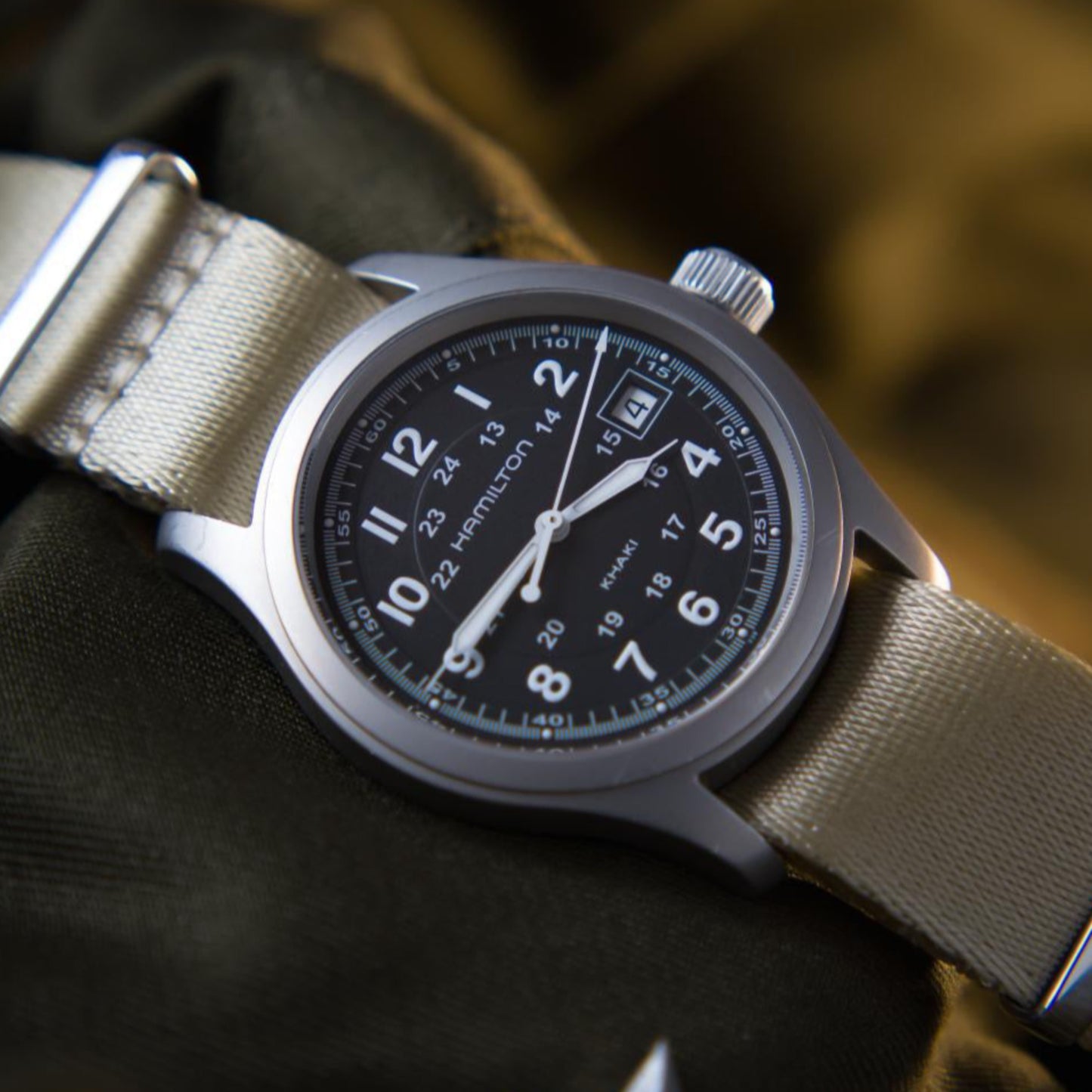 BEIGE NYLON - PREMIUM FABRIC WATCH STRAP for MOST WATCHES WITH A 20MM LUG WIDTH