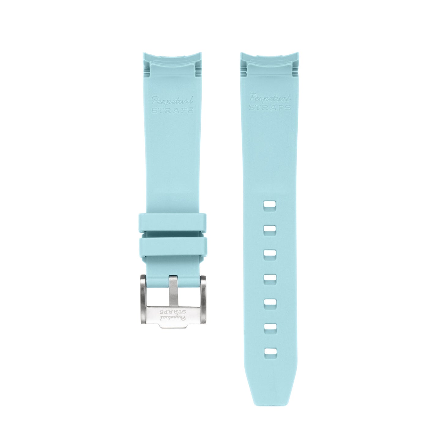 SOLID AQUA - BRACELET DE MONTRE EN CAOUTCHOUC pour OMEGA X SWATCH SPEEDMASTER MOONSWATCH