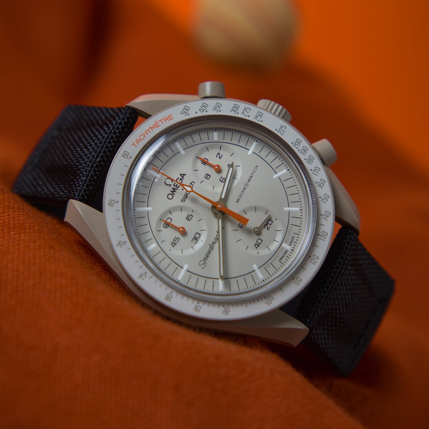 BLACK ELASTIC - PREMIUM FABRIC HYBRID WATCH STRAP for MOST WATCHES WITH A 20MM LUG WIDTH