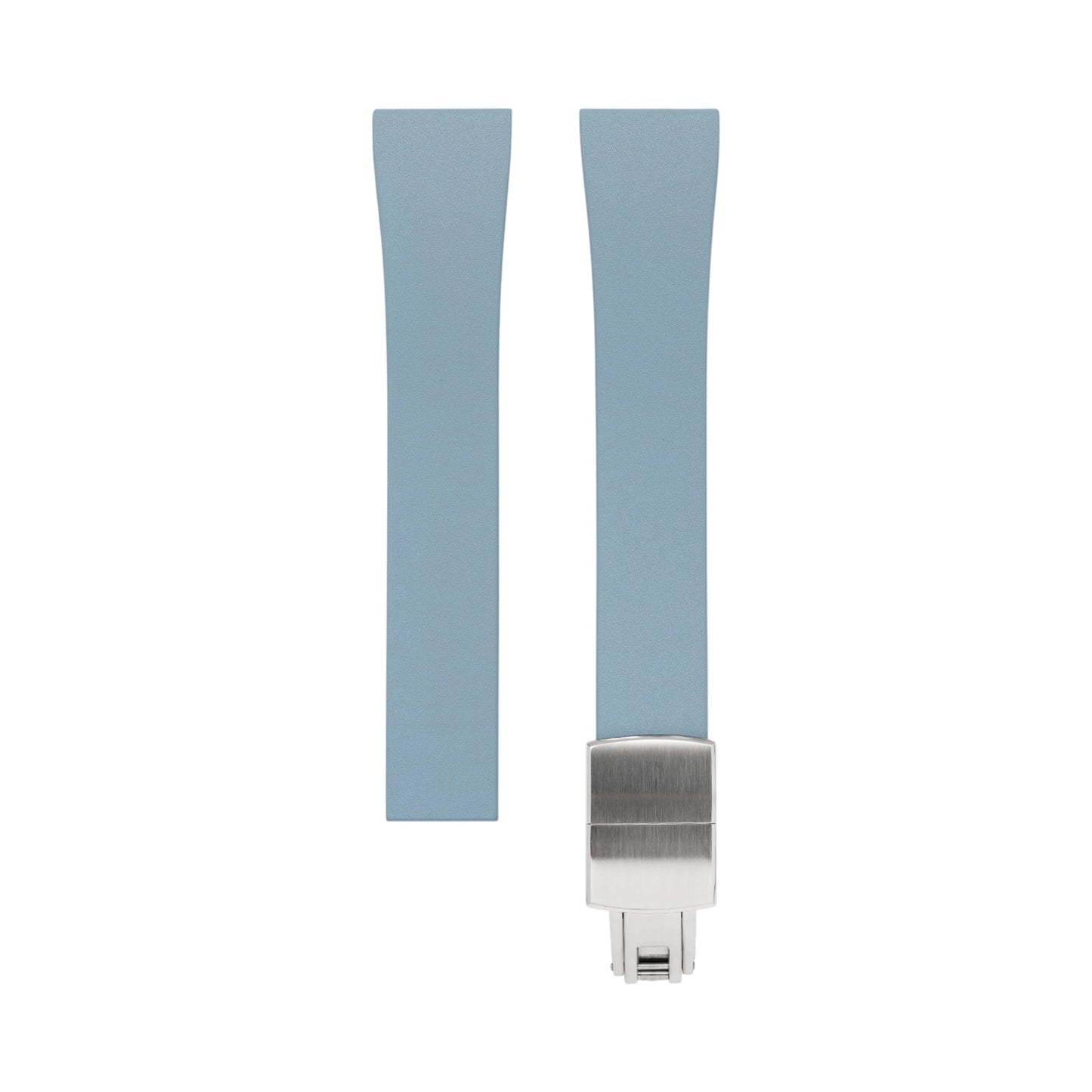 LIGHT BLUE CTS - FKM RUBBER STRAP & CLASP for 20MM LUG WIDTH WATCHES