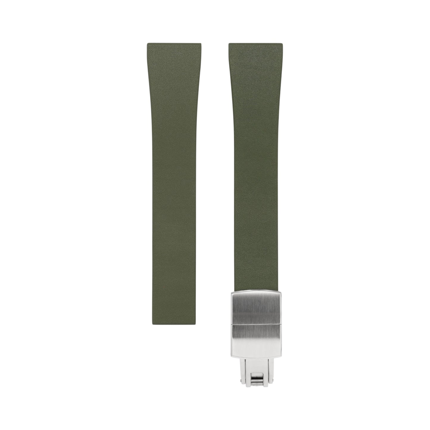 OLIVE GREEN CTS - FKM RUBBER STRAP & CLASP for 20MM LUG WIDTH WATCHES