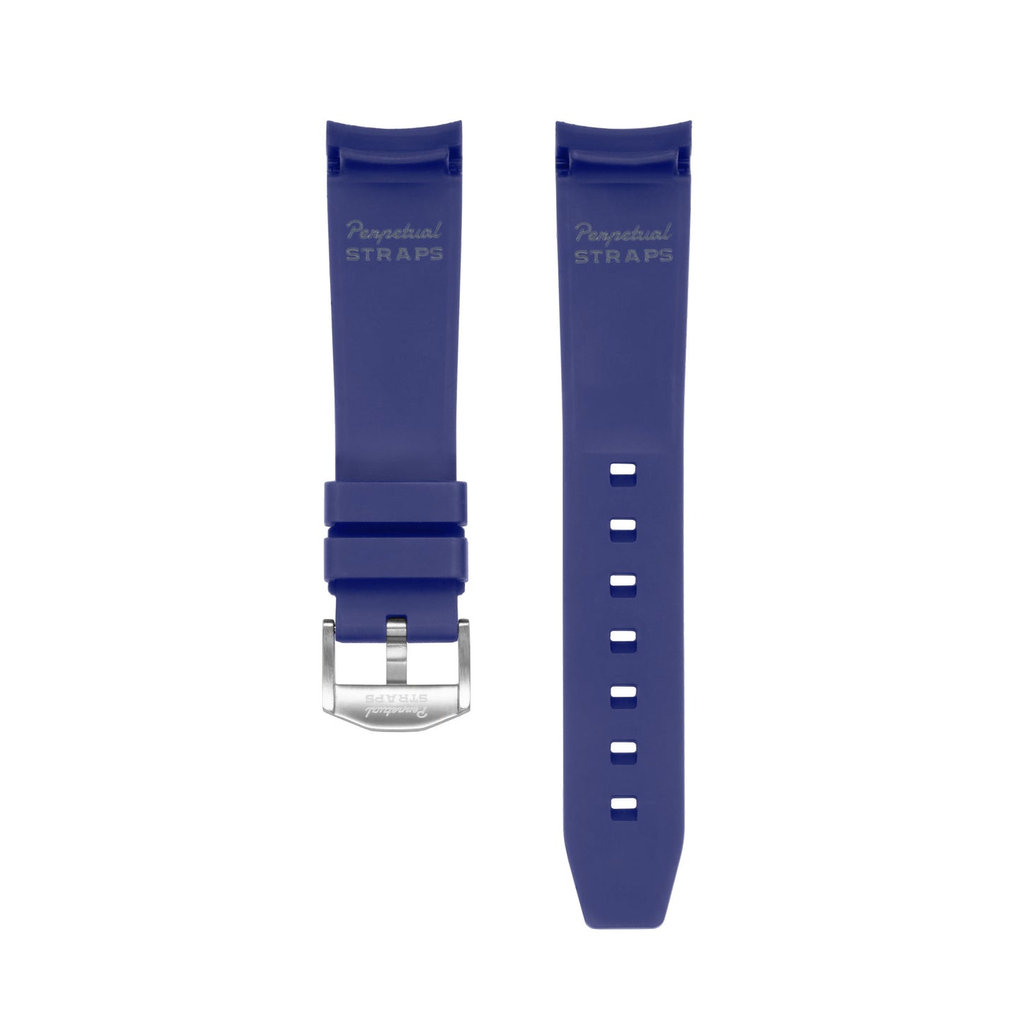 INDIGO NAVY - PREMIUM FKM RUBBER STRAP for OMEGA X SWATCH SPEEDMASTER MOONSWATCH / MOONWATCH