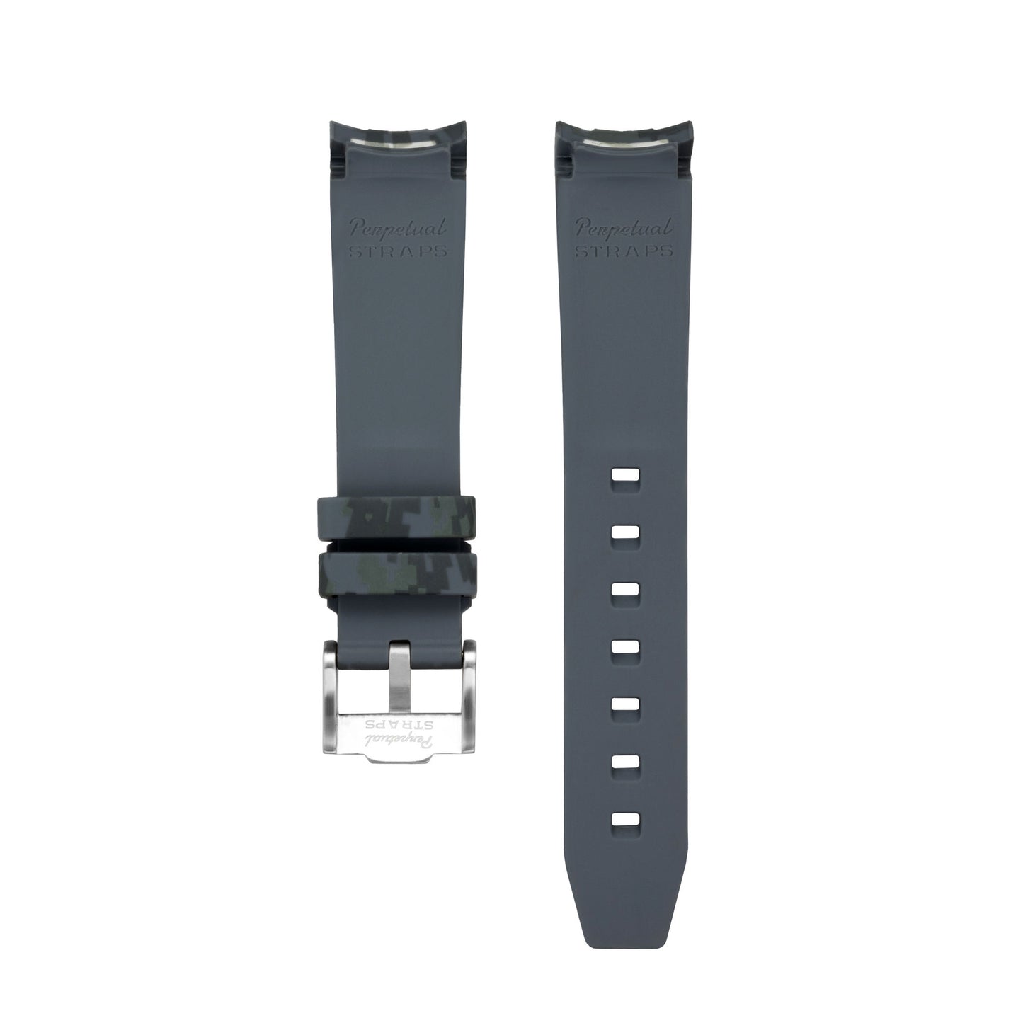 DIGITAL GRAY - CAMO RUBBER WATCH STRAP for OMEGA X SWATCH SPEEDMASTER MOONSWATCH