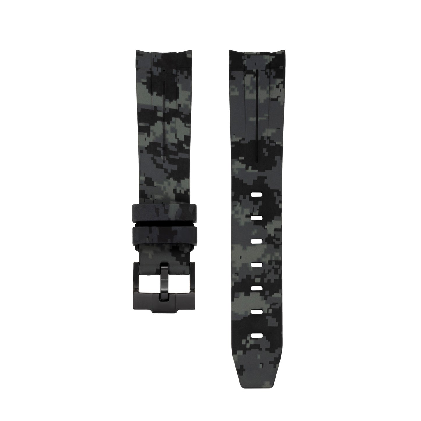 DIGITAL TRIPLE NOIR - BRACELET CAOUTCHOUC CAMO pour OMEGA X SWATCH SPEEDMASTER MOONSWATCH