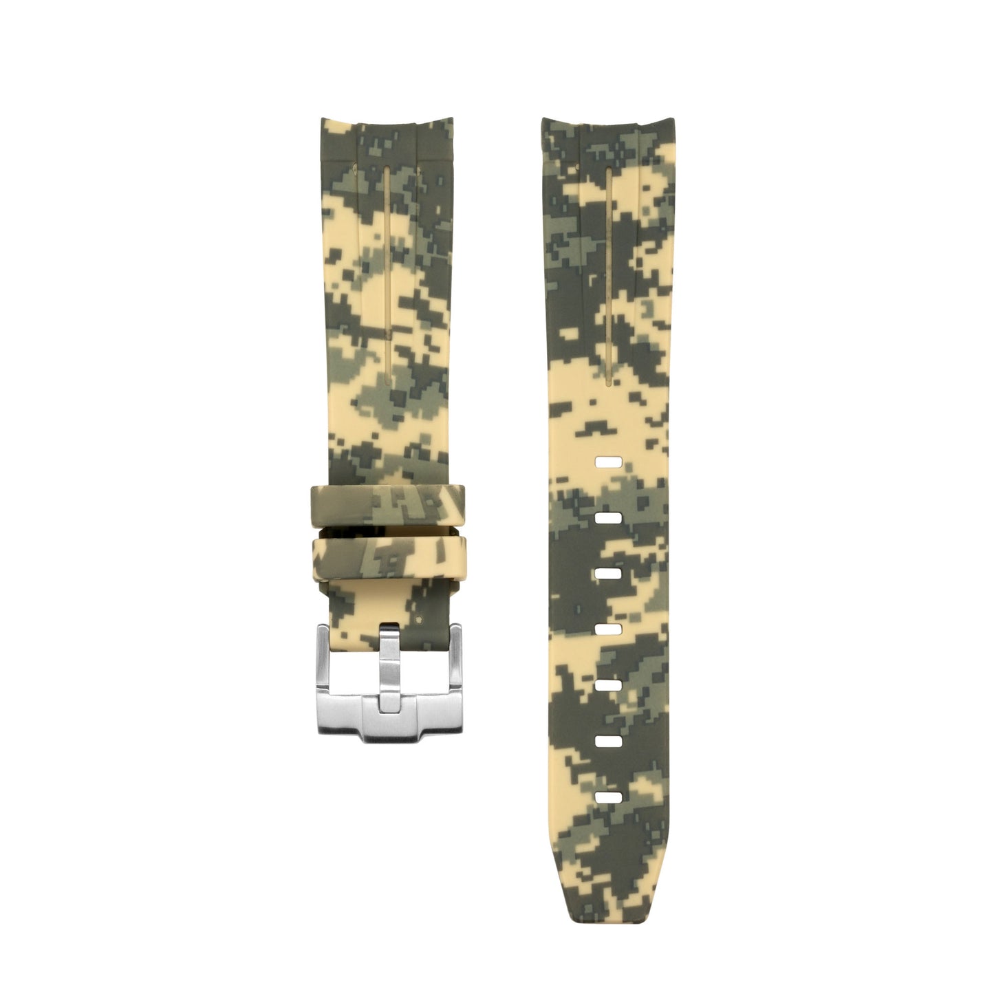 DIGITAL KAKI - BRACELET CAOUTCHOUC CAMO pour OMEGA X SWATCH SPEEDMASTER MOONSWATCH