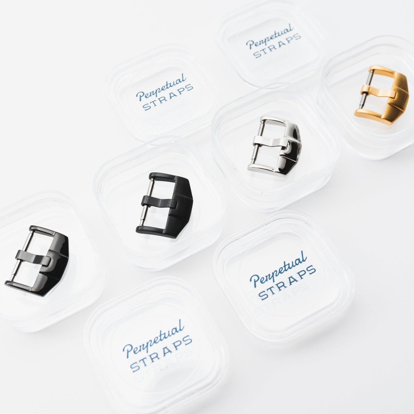 BOUCLE EN OR BROSSÉ - REMPLACEMENT pour BRACELET EN CAOUTCHOUC PREMIUM FKM