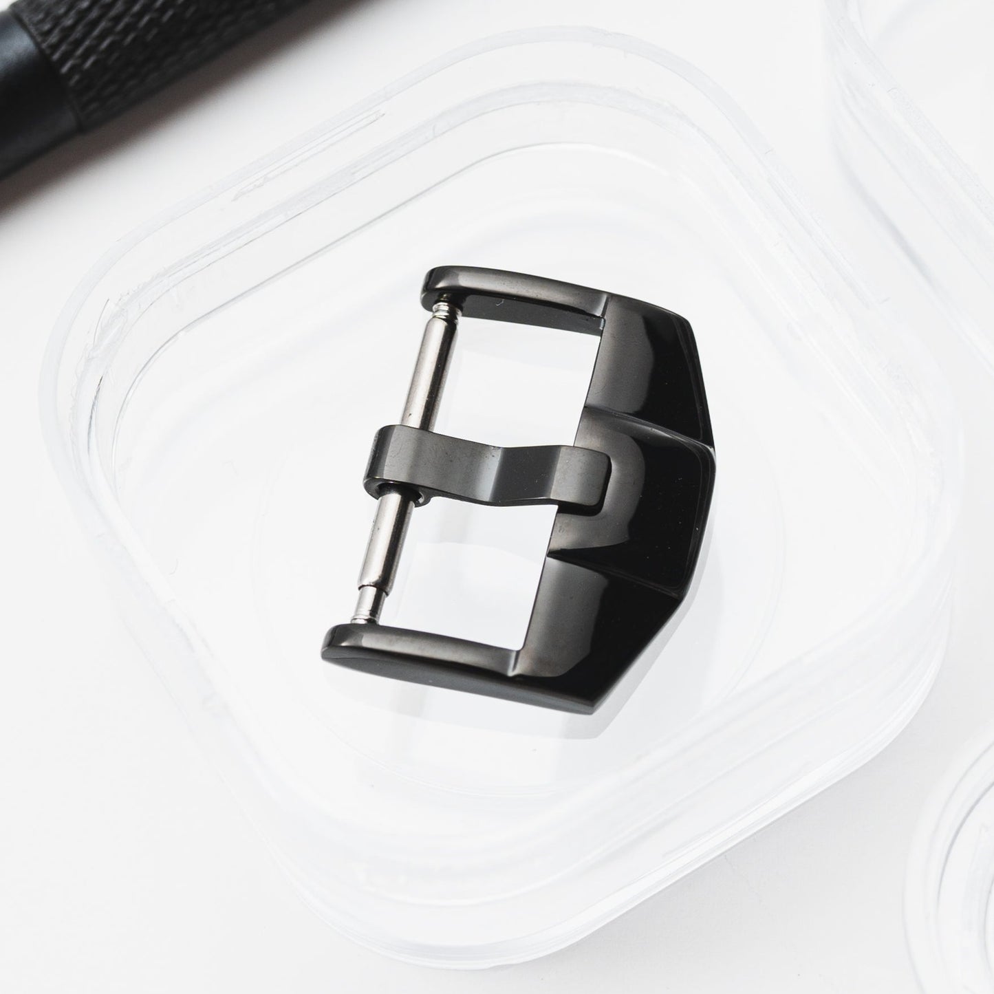 BOUCLE NOIRE POLI - REMPLACEMENT pour BRACELET EN CAOUTCHOUC PREMIUM FKM