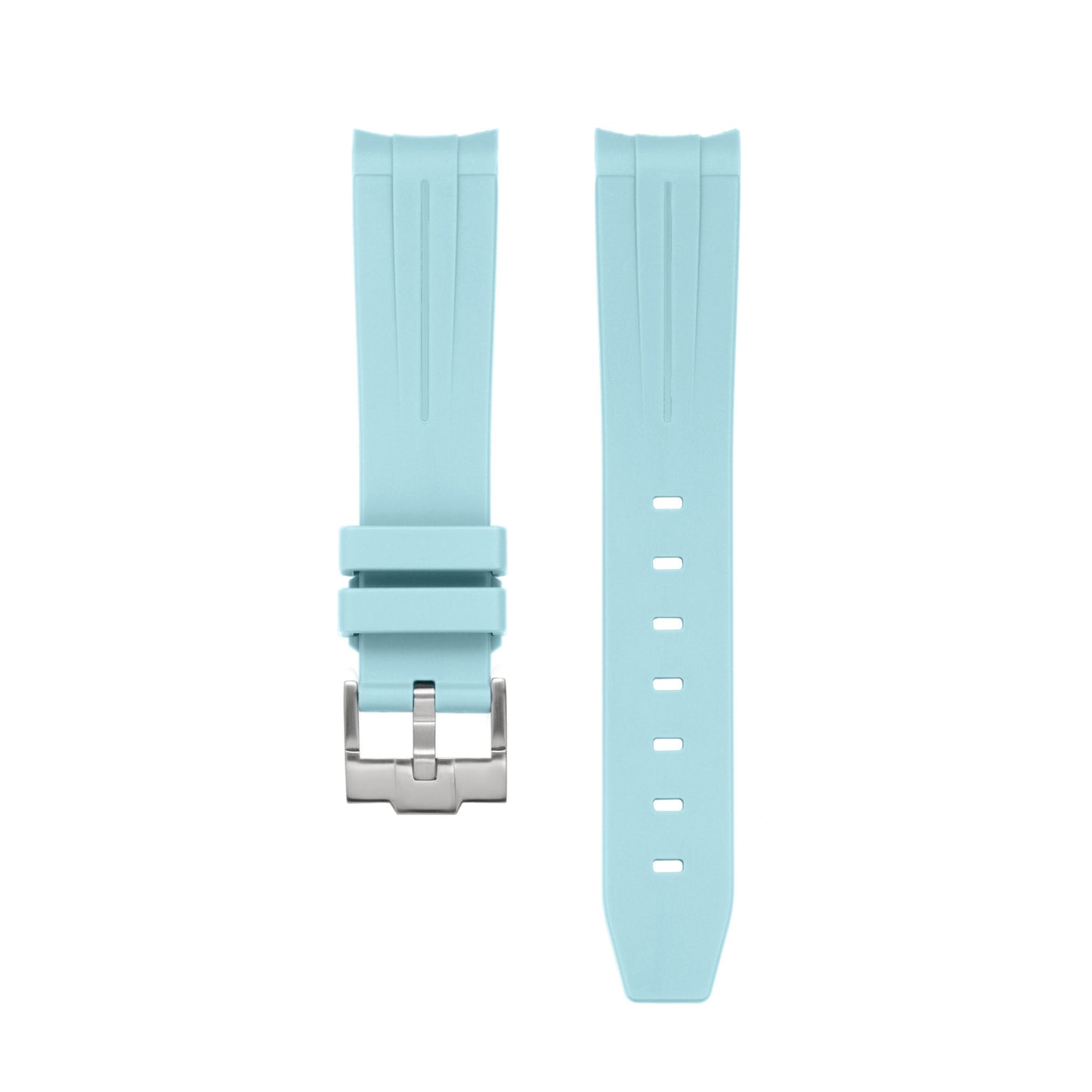SOLID AQUA - BRACELET DE MONTRE EN CAOUTCHOUC pour OMEGA X SWATCH SPEEDMASTER MOONSWATCH