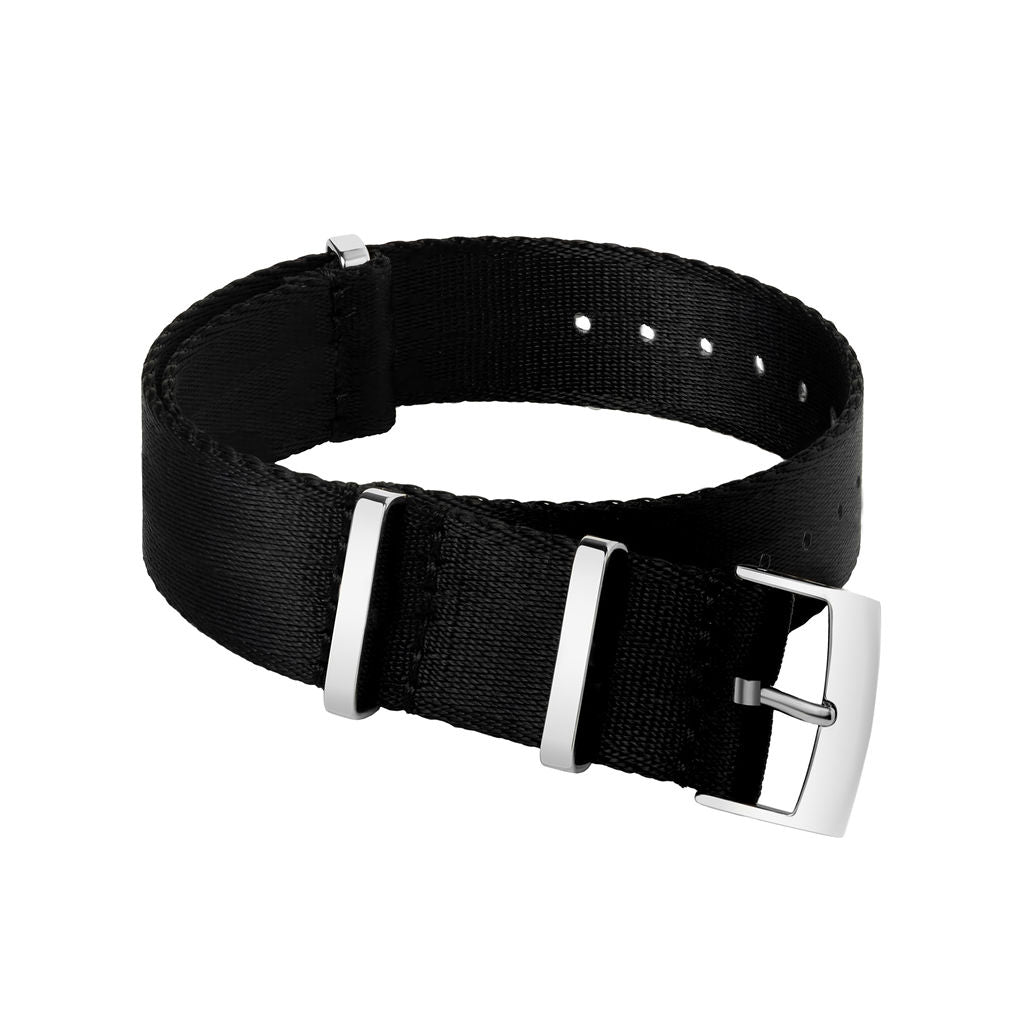 BLACK NYLON PREMIUM FABRIC WATCH STRAP for MOST WATCHES WITH A 20MM LUG WIDTH