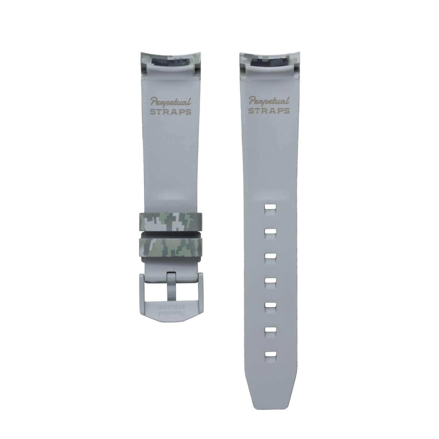 ULTIMATE GRAY - PREMIUM FKM CAMO RUBBER STRAP for OMEGA X SWATCH SPEEDMASTER MOONSWATCH / MOONWATCH