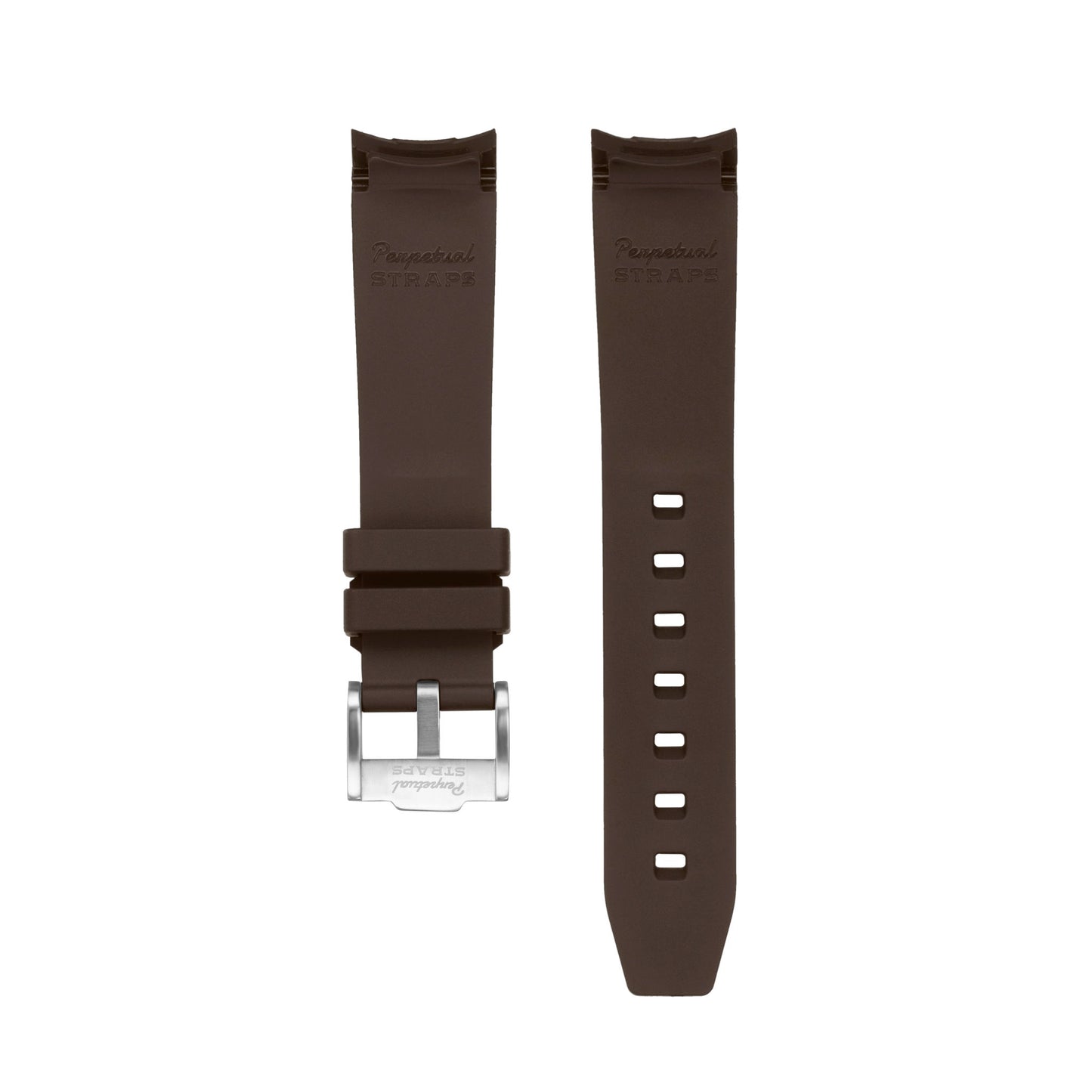 BROWN ACCENT - RUBBER WATCH STRAP for OMEGA X SWATCH SPEEDMASTER MOONSWATCH