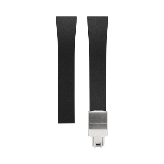 BLACK CTS - FKM RUBBER STRAP & CLASP for 20MM LUG WIDTH WATCHES