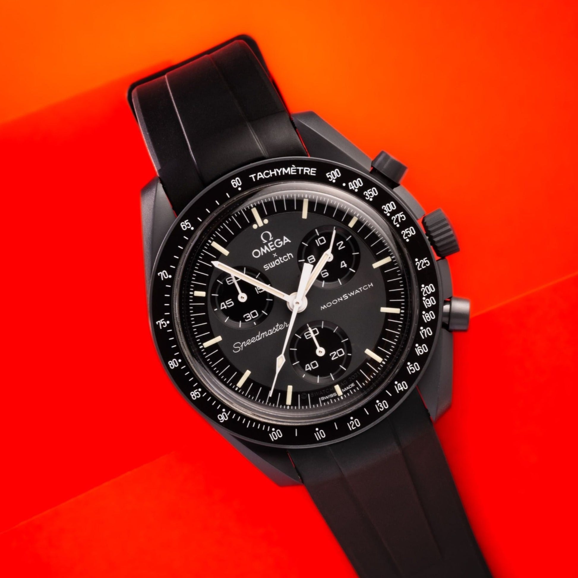 omega moon watch black