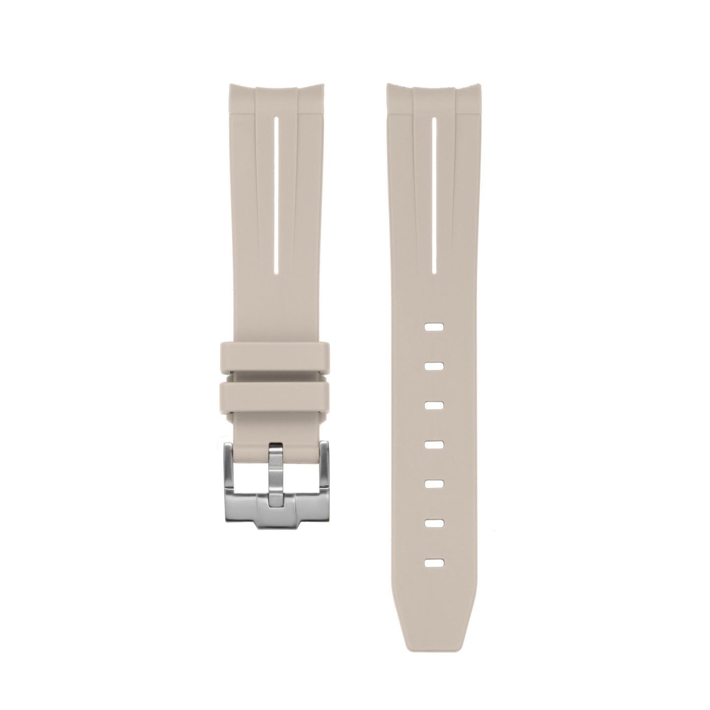 IVORY ACCENT - RUBBER WATCH STRAP for OMEGA X SWATCH SPEEDMASTER MOONSWATCH