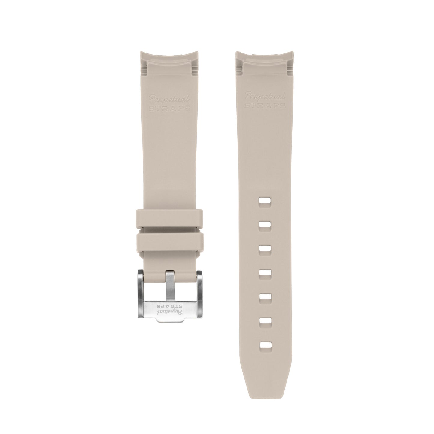 IVORY ACCENT - RUBBER WATCH STRAP for OMEGA X SWATCH SPEEDMASTER MOONSWATCH