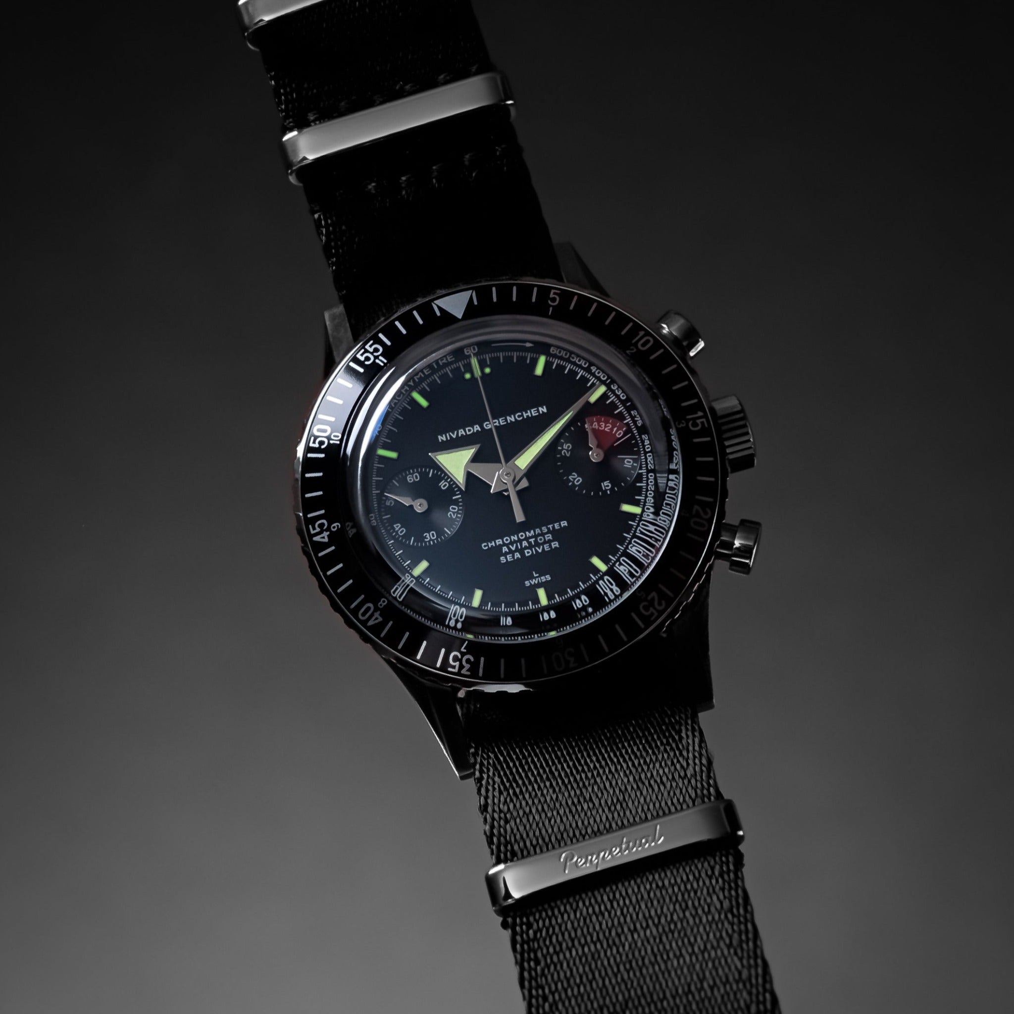 NYLON NOIR BRACELET DE MONTRE EN TISSU PREMIUM pour OMEGA X SWATCH SPEEDMASTER MOONSWATCH