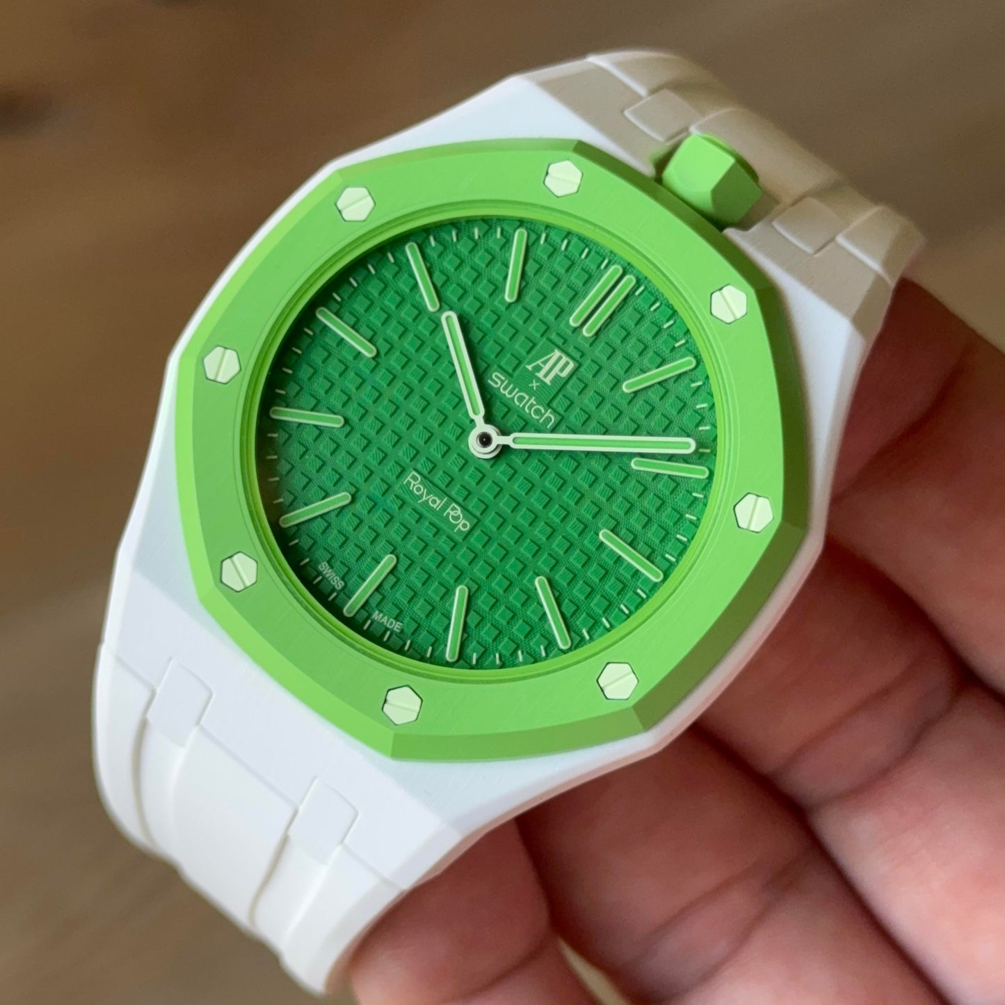 ARCTIC WHITE - CASE & STRAP SYSTEM for AP X SWATCH ROYAL POP HUIT BLANC