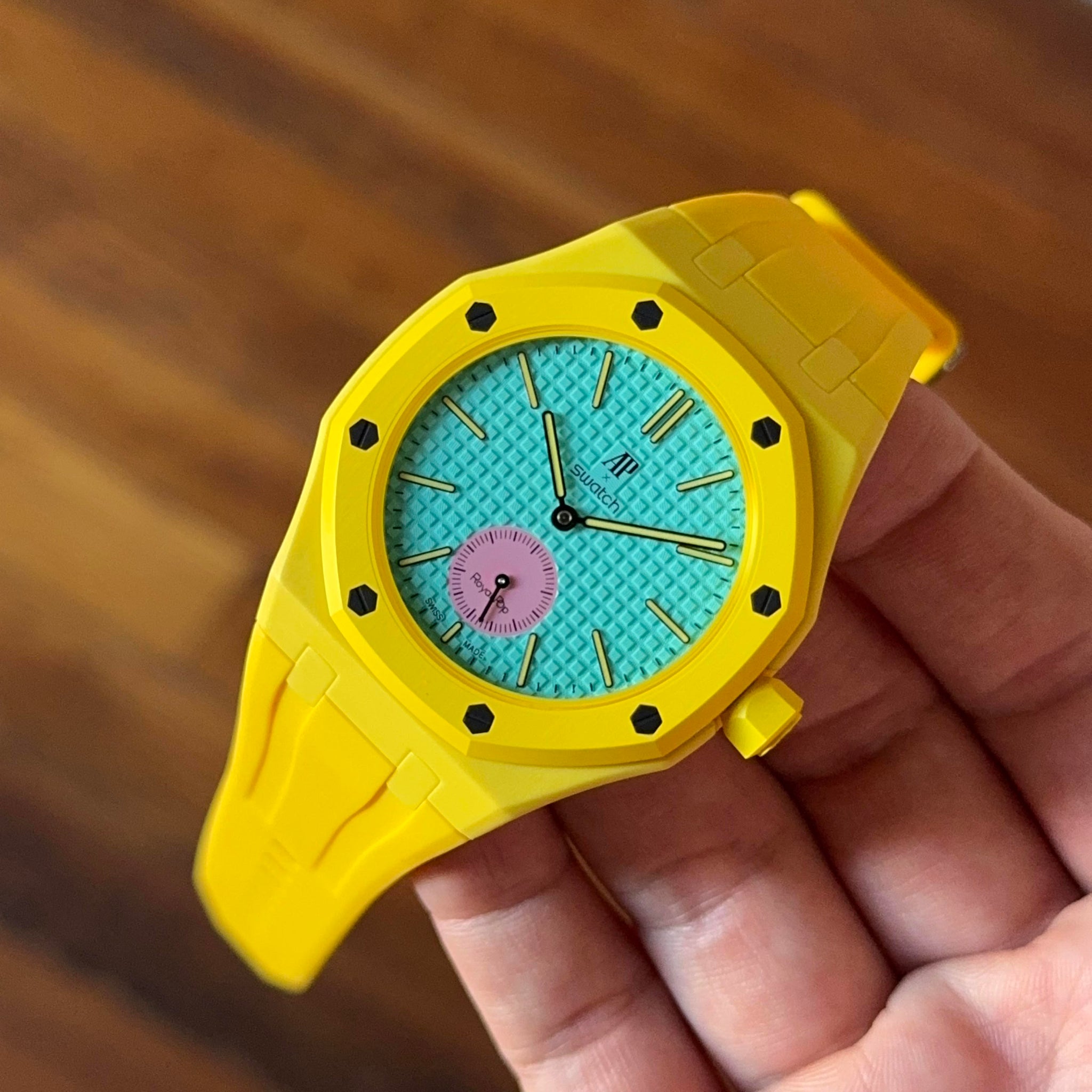 Yellow Case & Strap System for AP x Swatch Royal Pop Otg Roz