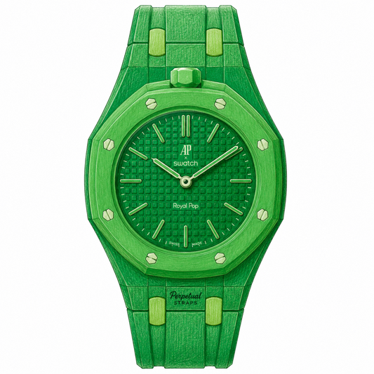 INTEGRATED WRIST STRAP SYSTEM for AUDEMARS X SWATCH ROYAL POP GREEN EIGHT