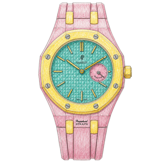 INTEGRATED WRIST STRAP SYSTEM for AUDEMARS X SWATCH ROYAL POP OTG ROZ