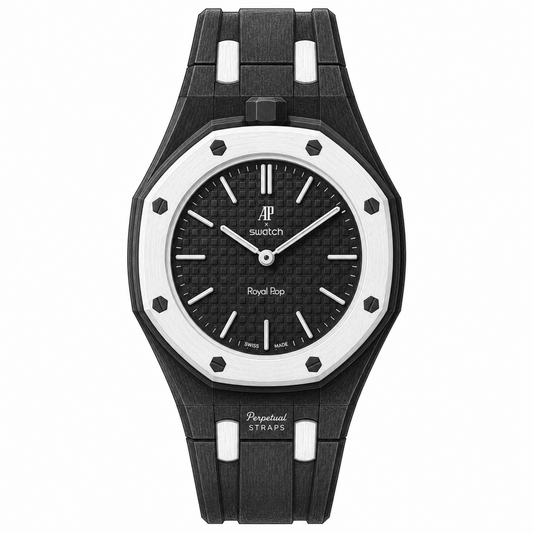 INTEGRATED WRIST STRAP SYSTEM for AUDEMARS X SWATCH ROYAL POP OCHO NEGRO