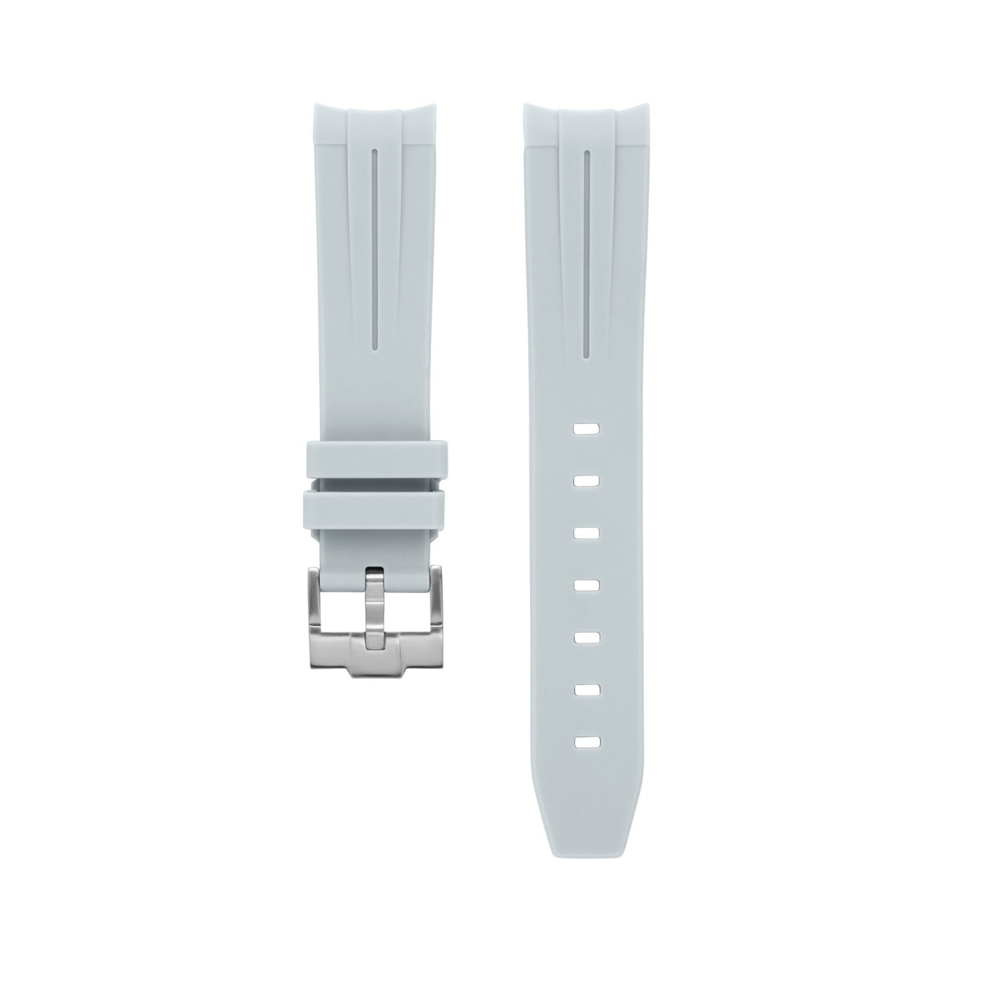 SOLID PLATINUM - RUBBER WATCH STRAP for OMEGA X SWATCH SPEEDMASTER MOONSWATCH