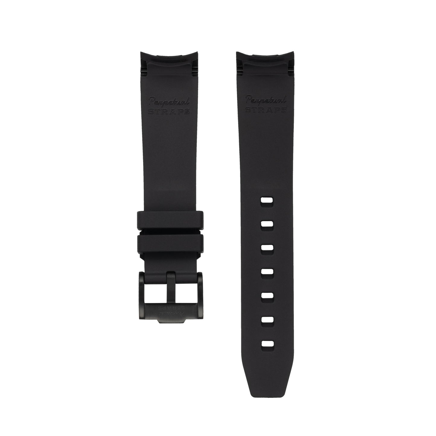 TRIPLE BLACK - RUBBER WATCH STRAP for OMEGA X SWATCH SPEEDMASTER MOONSWATCH