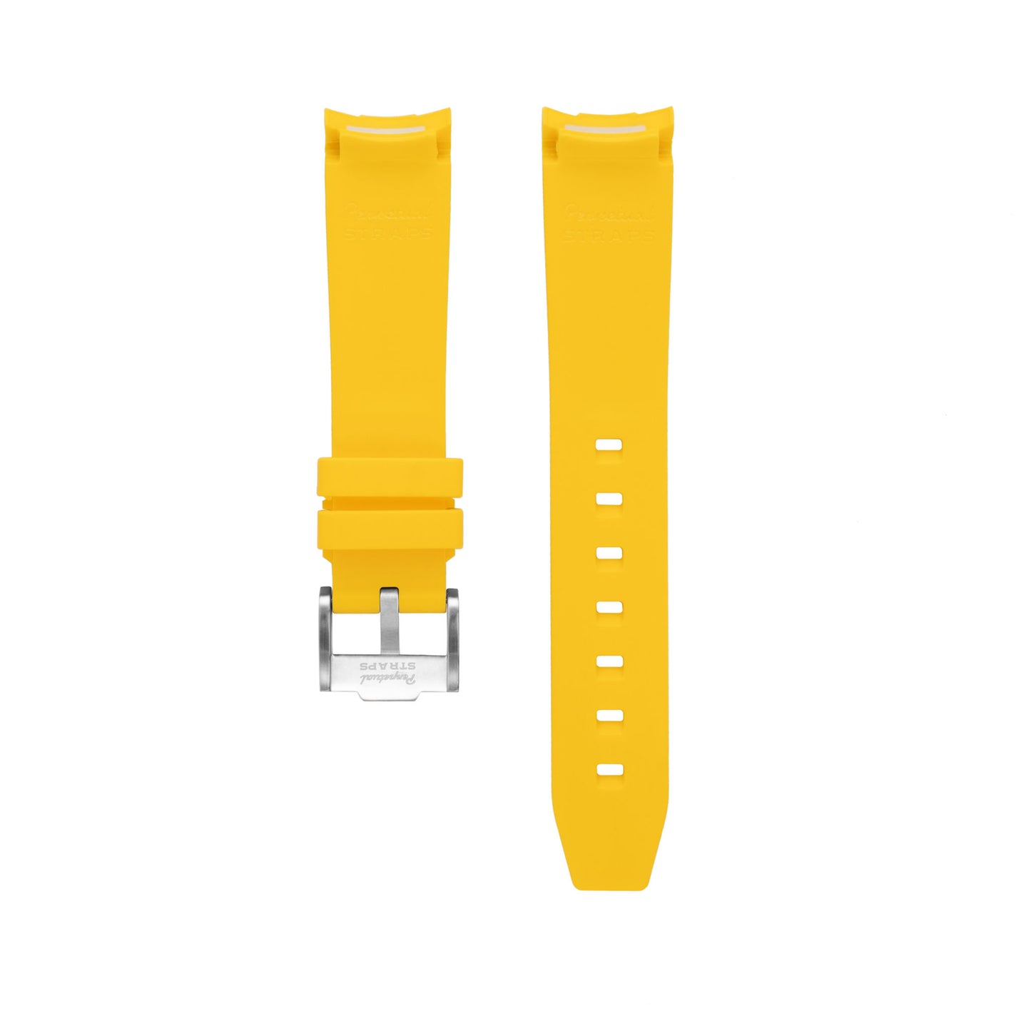 YELLOW ACCENT - RUBBER WATCH STRAP for OMEGA X SWATCH SPEEDMASTER MOONSWATCH