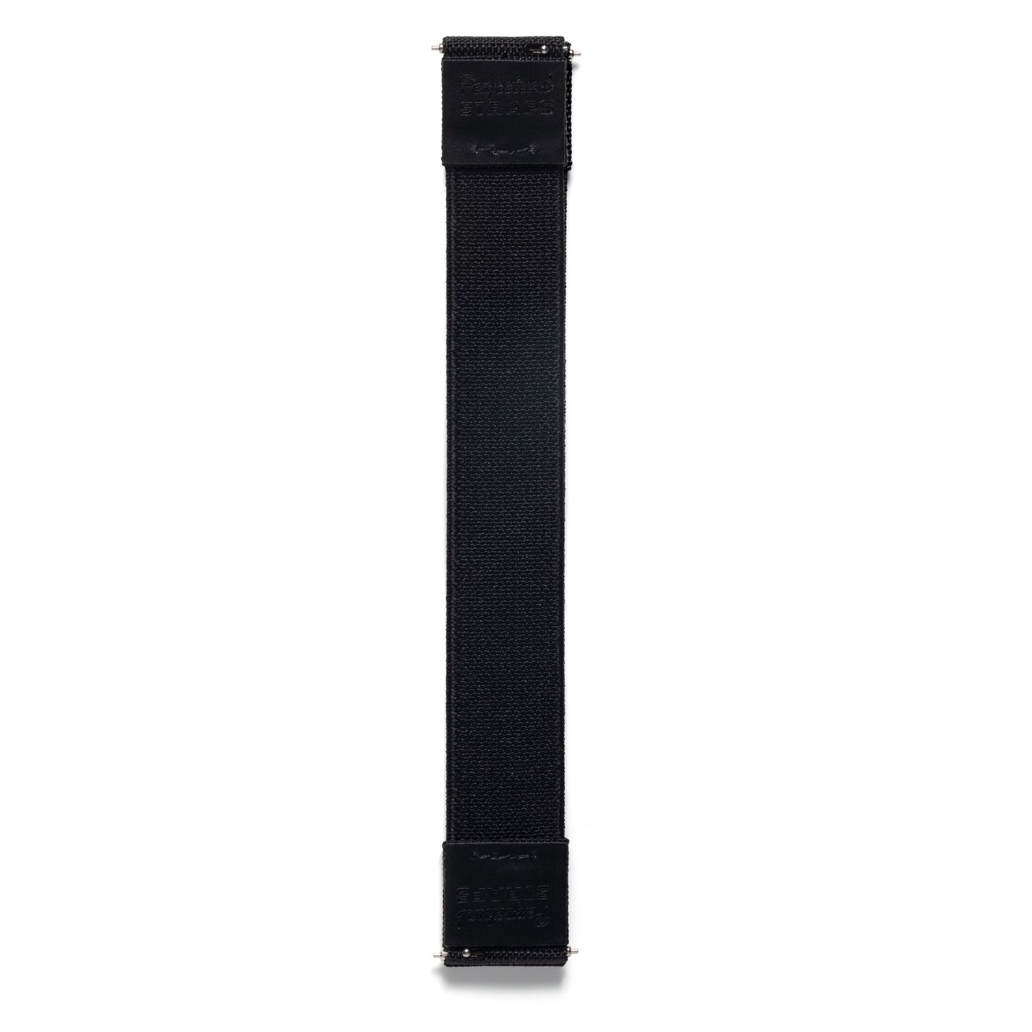 BLACK ELASTIC - PREMIUM FABRIC HYBRID WATCH STRAP for MOST WATCHES WITH A 20MM LUG WIDTH