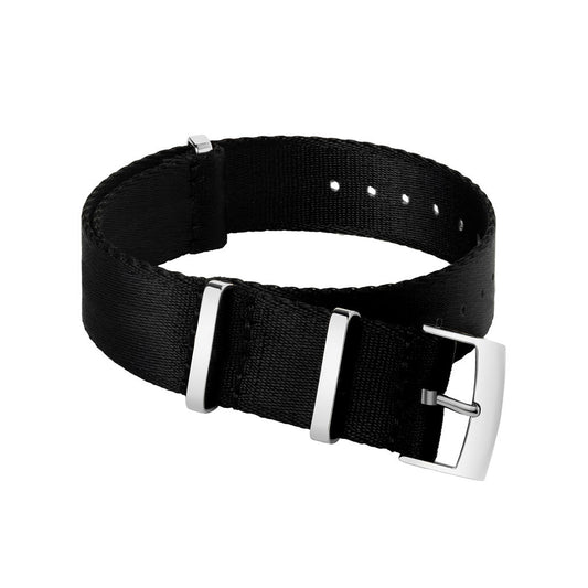 BLACK NYLON - PREMIUM FABRIC WATCH STRAP for MOST WATCHES WITH A 20MM LUG WIDTH