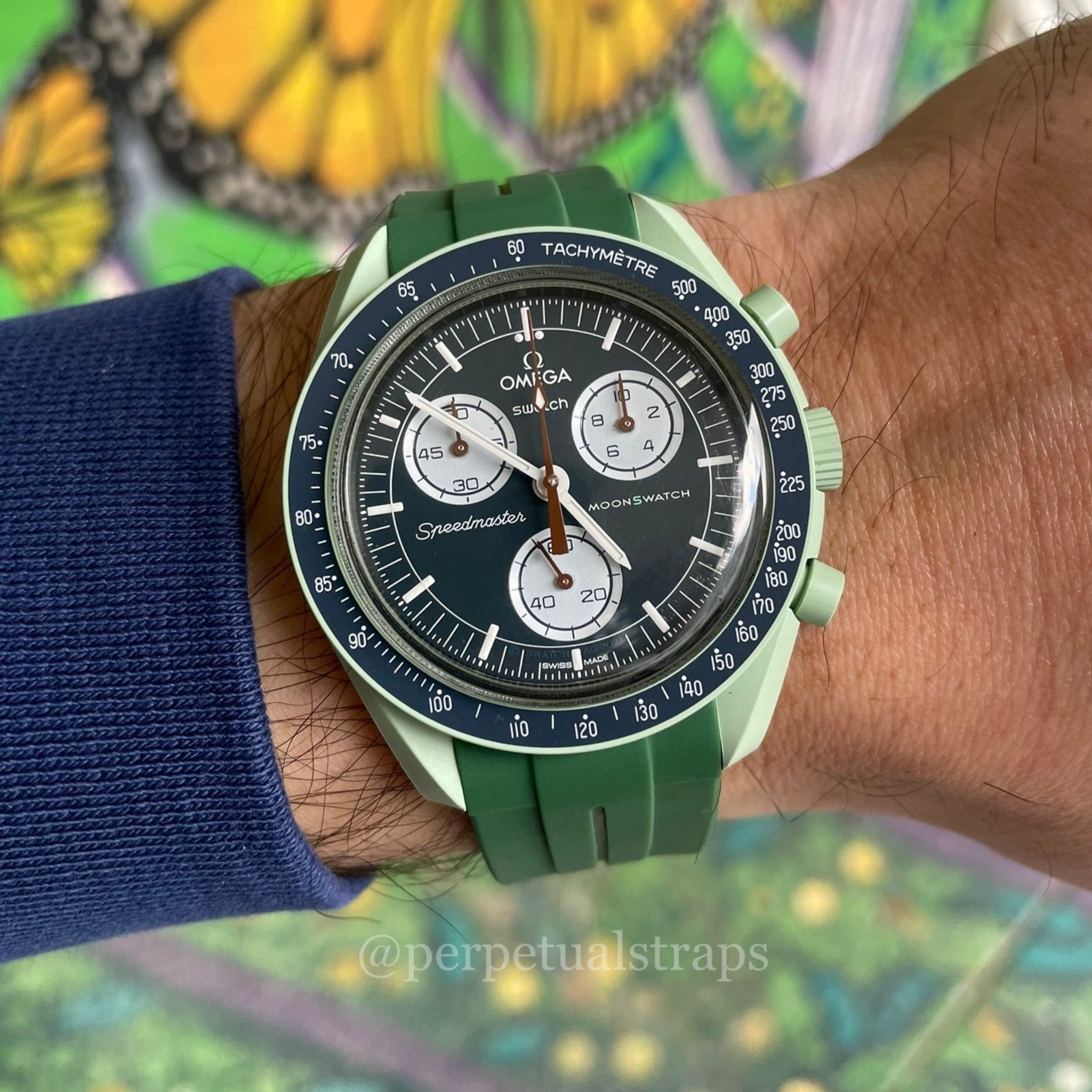 Speedmaster hot sale green strap