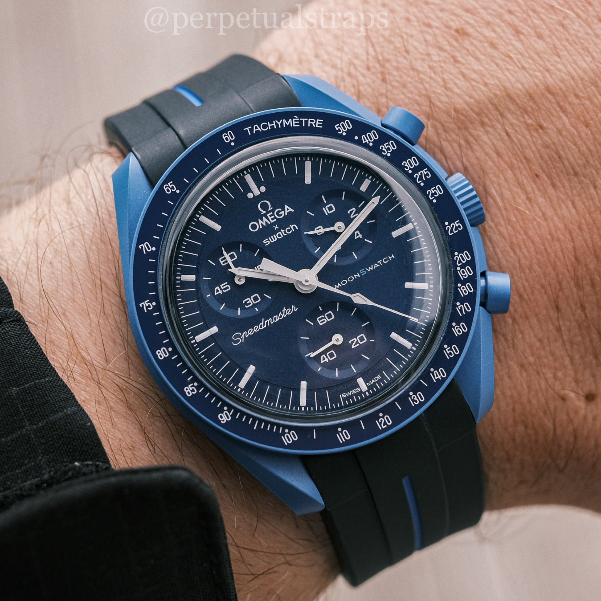 Speedmaster deals blue strap